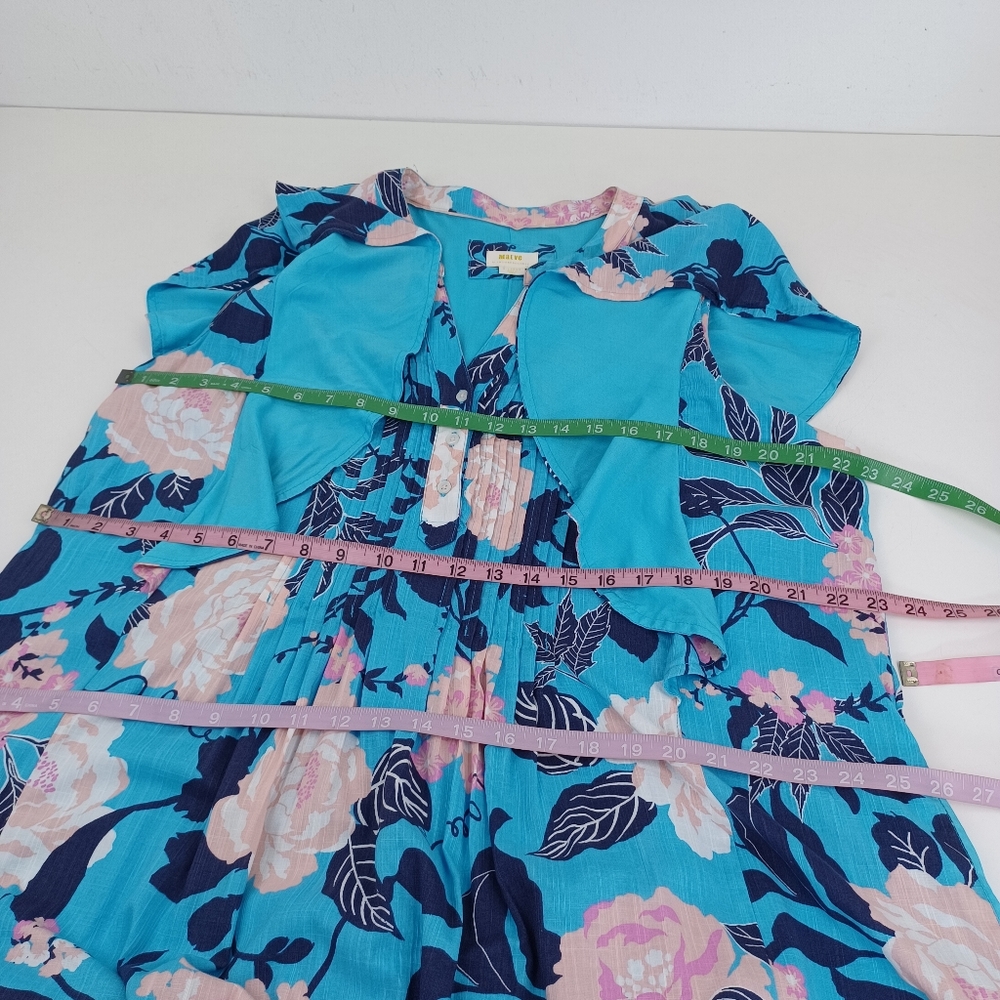 Anthropologie Maeve Cassandra Maxi Dress Size XL Women Feminine Pockets Buttons - Picture 10 of 15